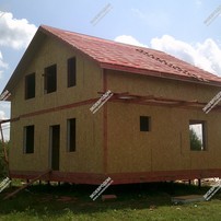 Дом в деревне Станинская одноэтажный с мансардным этажом 135 м² из СИП панелей | фото, отзывы, цена
