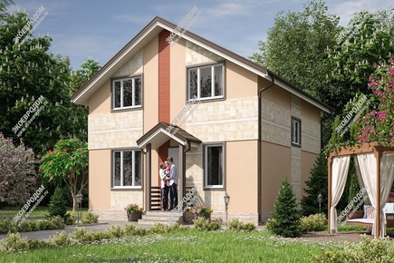 Проект двухэтажного дома «Царево» из СИП панелей | фото, отзывы, цена