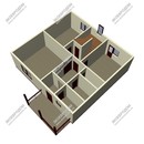 Проект двухэтажного дома с мансардным этажом «Берта» из СИП панелей | фото, отзывы, цена