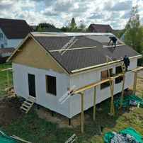 Дом в деревне Семенково одноэтажный 96 м² из СИП панелей | фото, отзывы, цена