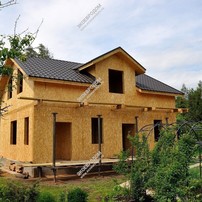 Дом в  деревне Блознево одноэтажный с мансардным этажом 176 м² из СИП панелей | фото, отзывы, цена