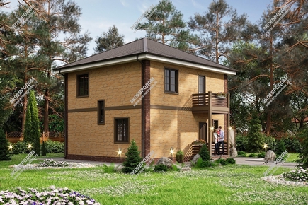 Проект двухэтажного дома «Ричард» из СИП панелей | фото, отзывы, цена