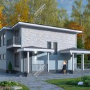 Проект двухэтажного дома «Юстина» из СИП панелей | фото, отзывы, цена