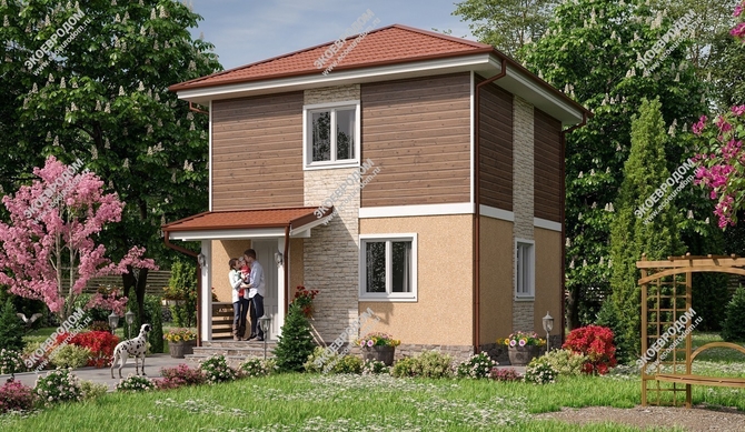 Проект двухэтажного дома Импульс | фото, отзывы, цена