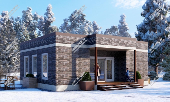 Проект одноэтажного дома Анжелика из СИП панелей | фото, отзывы, цена