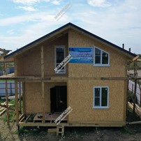 Дом в деревне Дятловка одноэтажный с мансардным этажом 112,5 м² из СИП панелей | фото, отзывы, цена