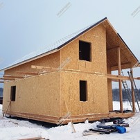 Фотографии строительства дома из СИП панелей в Московской области, Рузском районе, д. Новогорбово | фото, отзывы, цена