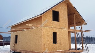 Фотографии строительства дома из СИП панелей в Московской области, Рузском районе, д. Новогорбово из СИП панелей | фото, отзывы, цена