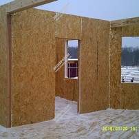 Фотографии строительства дома из СИП панелей в Московской области, Рузском районе, д. Новогорбово | фото, отзывы, цена