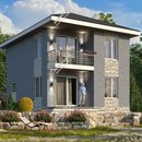 Проект двухэтажного дома «Взморье» из СИП панелей | фото, отзывы, цена