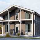 Проект одноэтажного дома с мансардным этажом Радужный из СИП панелей | фото, отзывы, цена