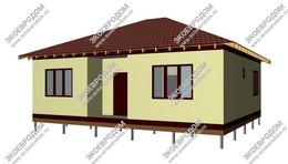 Дом в селе Дворцы одноэтажный 99,5 м² из СИП панелей | фото, отзывы, цена