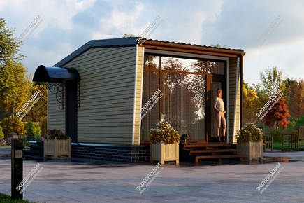 Проект одноэтажного дома Лидс из СИП панелей | фото, отзывы, цена