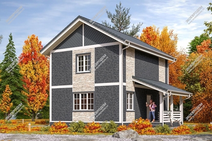 Проект двухэтажного дома Ньюпорт | фото, отзывы, цена