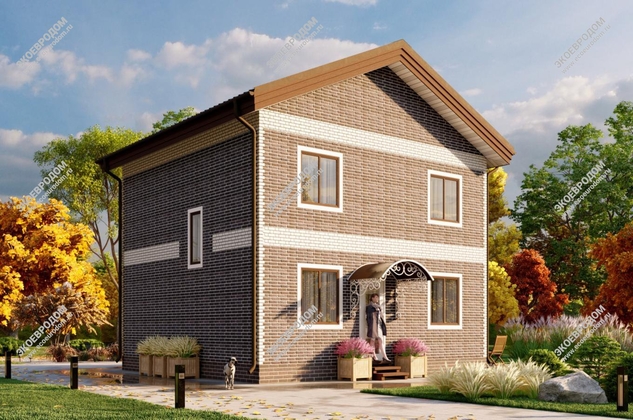 Проект двухэтажного дома Джоанна из СИП панелей | фото, отзывы, цена