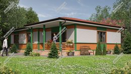Дом в деревне Кузнечиха одноэтажный 156 м² по проекту «Патриция» из СИП панелей | фото, отзывы, цена