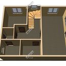 Проект одноэтажного дома с мансардного этажа «Лаура» из СИП панелей | фото, отзывы, цена