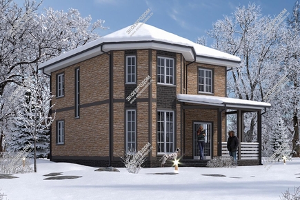 Проект двухэтажного дома Снежная долина | фото, отзывы, цена