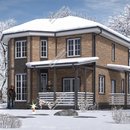 Проект двухэтажного дома «Снежная долина» из СИП панелей | фото, отзывы, цена