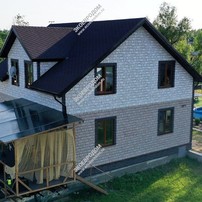 Дом в деревне Гавриловская одноэтажный с мансардным этажом 200 м² из СИП панелей | фото, отзывы, цена