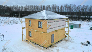 Дом в коттеджном поселке Каширские Дачи двухэтажный 132,8 м² из СИП панелей | фото, отзывы, цена