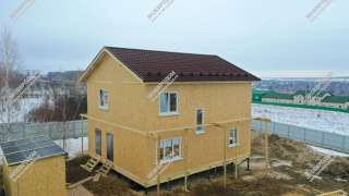 Дом в городе Коломне двухэтажный 189 м² из СИП панелей | фото, отзывы, цена