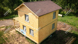 Дом в сельском поселении Рыболовское двухэтажный 92,4 м² из СИП панелей | фото, отзывы, цена