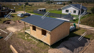 Дом в деревне Сенино одноэтажный 51 м² из СИП панелей | фото, отзывы, цена
