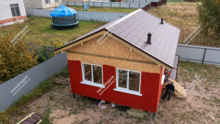 Дом в деревне Заболотье одноэтажный 42 м² из СИП панелей | фото, отзывы, цена