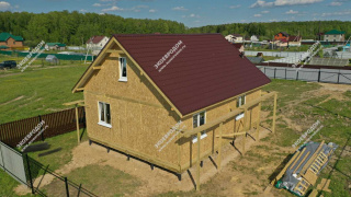 Дом в деревне Сенино одноэтажный 80 м² из СИП панелей | фото, отзывы, цена