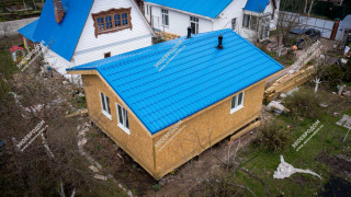 Дом в садовом товариществе Березняк одноэтажный 44,5 м² из СИП панелей | фото, отзывы, цена