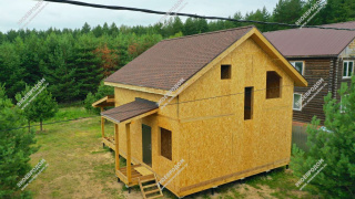 Дом в селе Саввино одноэтажный с мансардным этажом 137,3 м² из СИП панелей | фото, отзывы, цена