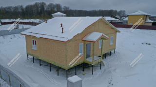 Дом в деревне Сенино одноэтажный 147,5 м² из СИП панелей | фото, отзывы, цена