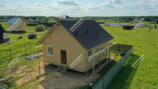 Дом в деревне Сенино одноэтажный 80 м² из СИП панелей | фото, отзывы, цена