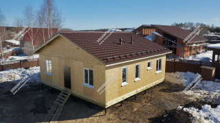 Дом в коттеджном посёлке Лавровки-Парк одноэтажный 100 м² из СИП панелей | фото, отзывы, цена