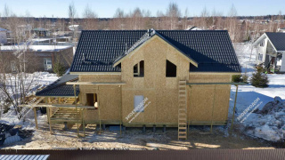 Дом в деревне Долгино двухэтажный 246,7 м² из СИП панелей | фото, отзывы, цена