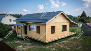 Дом в деревне Малое Лупаково одноэтажный 96 м² из СИП панелей | фото, отзывы, цена
