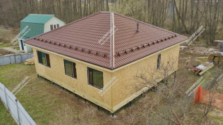 Дом в селе Вороново одноэтажный 117,3 м² из СИП панелей | фото, отзывы, цена