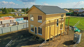Дом в поселке Воладарского двухэтажный 135,0 м² из СИП панелей | фото, отзывы, цена