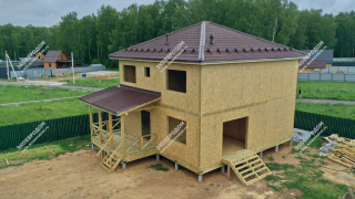 Дом в деревне Минаево двухэтажный 183,4 м² из СИП панелей | фото, отзывы, цена