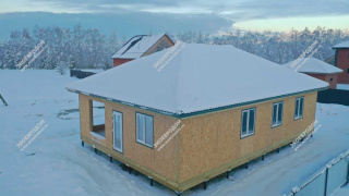 Дом в деревне Селиваниха одноэтажный 128.9 м² из СИП панелей | фото, отзывы, цена