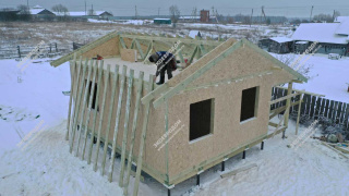 Дом в деревне Новопосёлки одноэтажный 64 м² из СИП панелей | фото, отзывы, цена