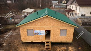 Дом в КП Колонтаево Клаб одноэтажный 100 м² из СИП панелей | фото, отзывы, цена