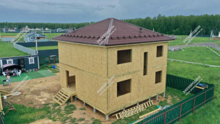 Дом в деревне Минаево двухэтажный 183,4 м² из СИП панелей | фото, отзывы, цена