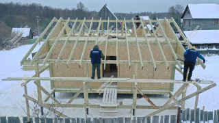 Дом в деревне Новопосёлки одноэтажный 64 м² из СИП панелей | фото, отзывы, цена