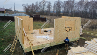 Дом в КП «Дача у озера» одноэтажный с мансардным этажом 120 м² из СИП панелей | фото, отзывы, цена