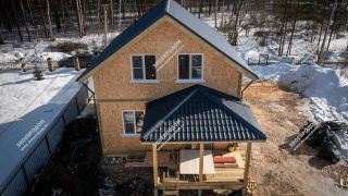 Дом в СНТ Вишенка 2 одноэтажный 130,4 м² из СИП панелей | фото, отзывы, цена