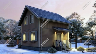 Дом в селе Городец двухэтажный 84,5 м² из СИП панелей | фото, отзывы, цена