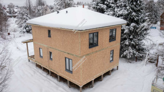 Дом в деревне Парамоново двухэтажный 183,1 м² из СИП панелей | фото, отзывы, цена