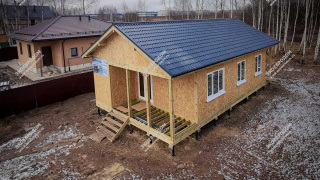 Дом в городе Броницы одноэтажный 99,5 м² из СИП панелей | фото, отзывы, цена